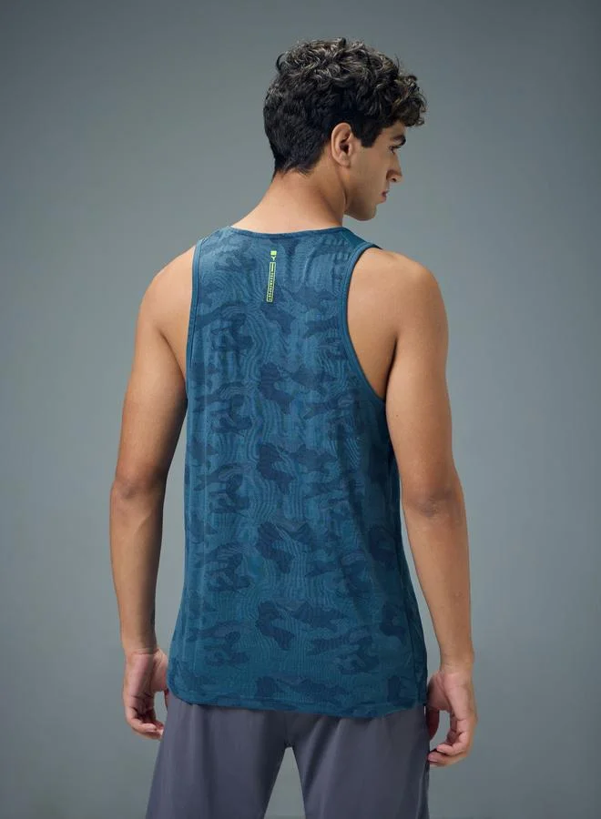 Technosport Technosport Men Jacquard Slim Fit Tank