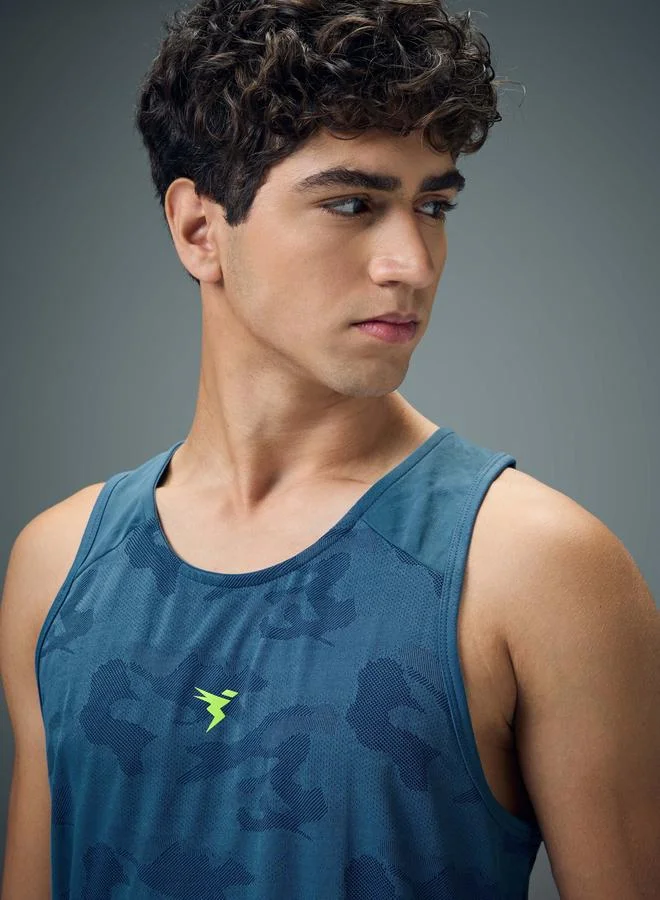 Technosport Technosport Men Jacquard Slim Fit Tank