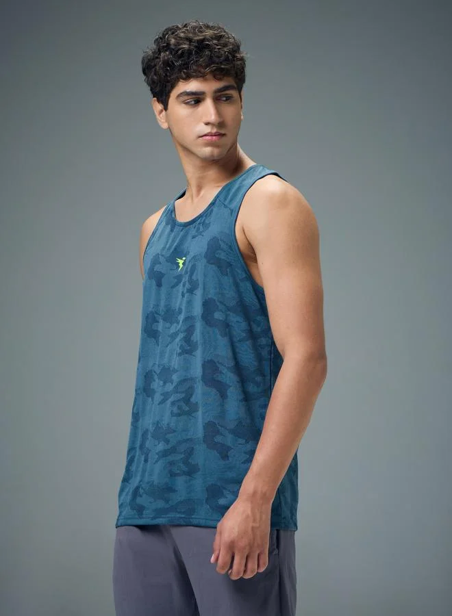 Technosport Technosport Men Jacquard Slim Fit Tank