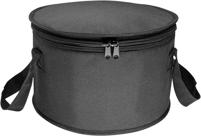 Yalin 2 Pack 12.5X7.8 Inch Round Lunch Bags, Insulated Thermal Pastry and Pie Carrier, Reusable Cake Cooler and Casserole Carrier Bags for Potluck, Picnics Food Delivery (Black Color) - Image 2