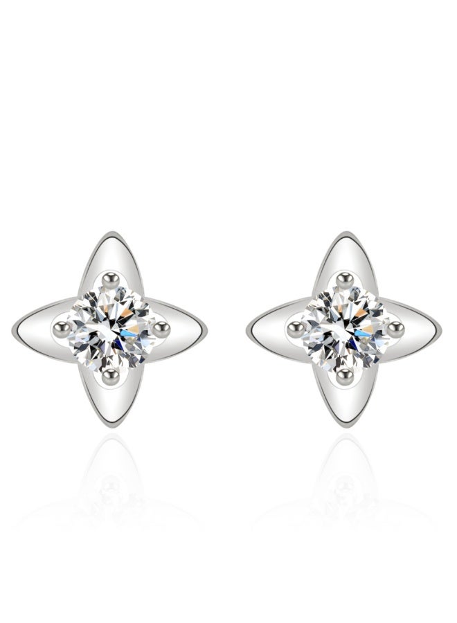 KUYING Temperament Inlaid Diamond Earrings With Hooks And Studs 