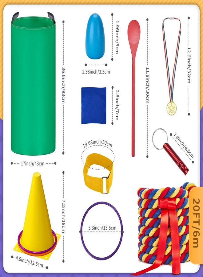 Redllo 87 Pcs Carnival Outdoor Games Potato Sack Race Bags for Kids Adults Bean Bags Ring Toss 3 Legged Relay Race Tug of War Rope Backyard for Birthday Party Field Day Family Christian Church Games - Image 2