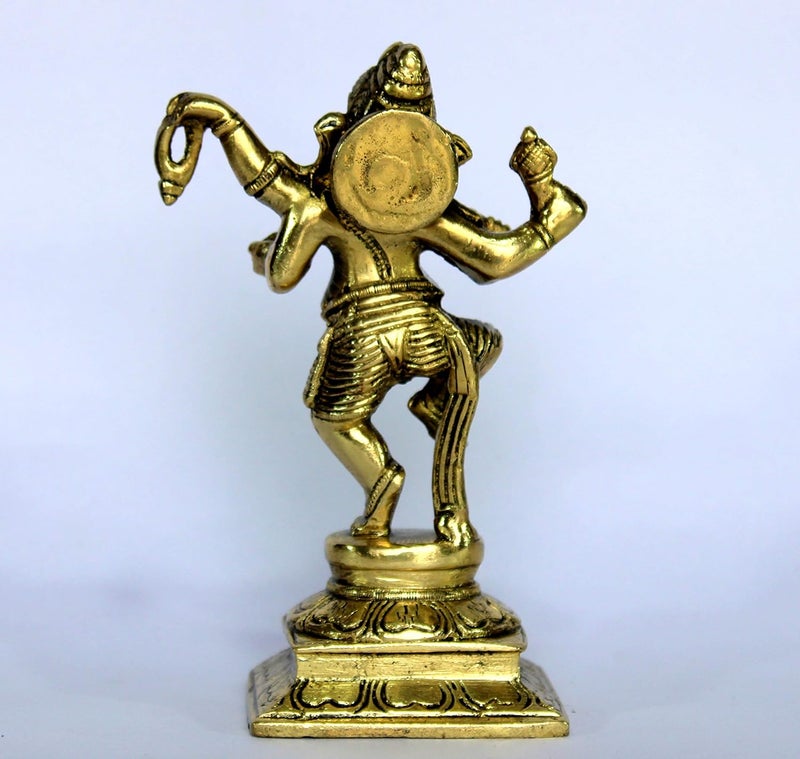 eSplanade Brass Dancing Ganesha Ganesh Showpiece Murti Idol Statue Sculpture 6 Inches - Image 4