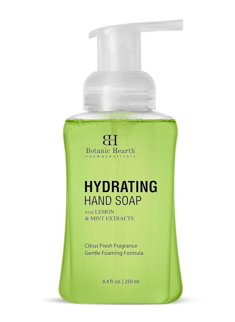 Botanic Hearth Botanic Hearth Advanced Care Hydrating Foaming Hand Soap with Castor Oil, Lemon Peel Extract & Peppermint | Gentle & Hydrating for Dry Hands | Liquid Handwash | 8.4 fl oz  - Image 1