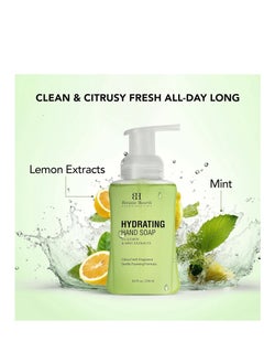Botanic Hearth Botanic Hearth Advanced Care Hydrating Foaming Hand Soap with Castor Oil, Lemon Peel Extract & Peppermint | Gentle & Hydrating for Dry Hands | Liquid Handwash | 8.4 fl oz  - Image 5