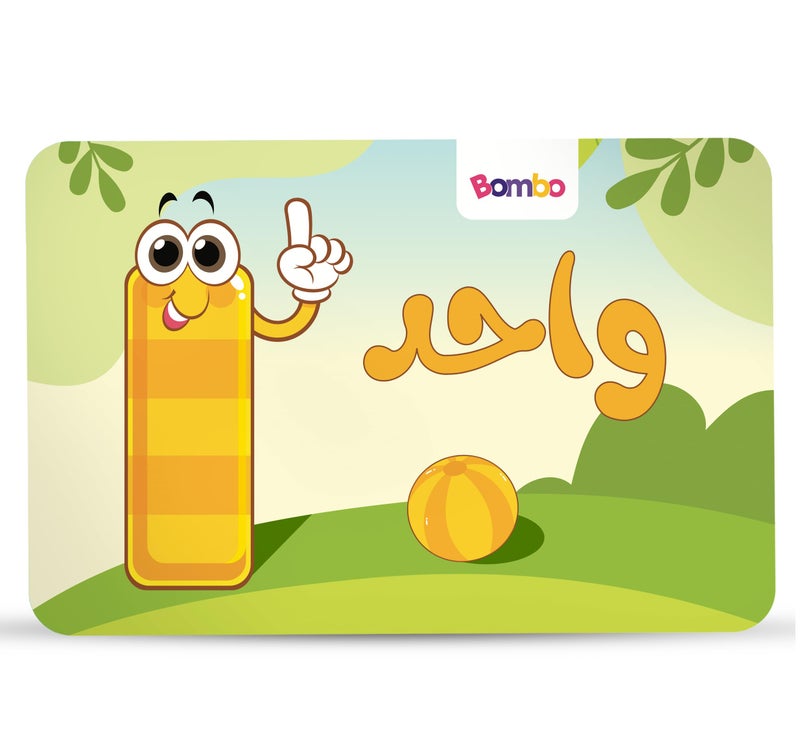 Bombo Number Flashcards, Write-On & Erasable, 16x21cm, 10 Pieces, Ages 3+