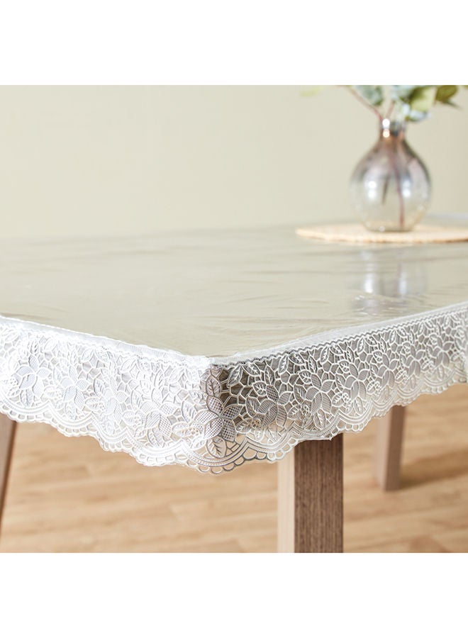 Home Box Crystallo Transparent Table Cover with Lace Border 178 x 274 cm - Image 3