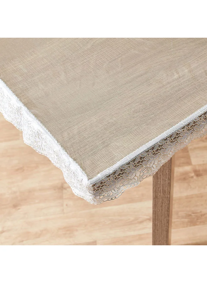 Home Box Crystallo Transparent Table Cover with Lace Border 178 x 274 cm