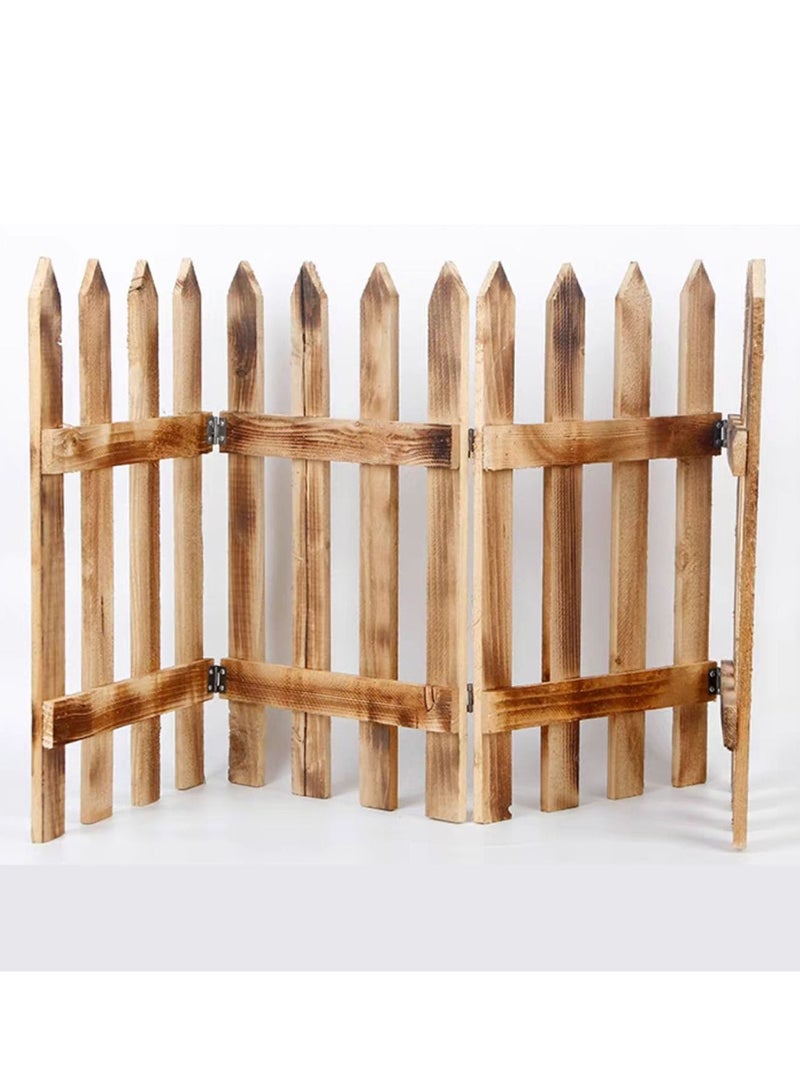 لينجوي سياج خشبي للحديقة مزخرف بني 121x50x1 سم - Image 2