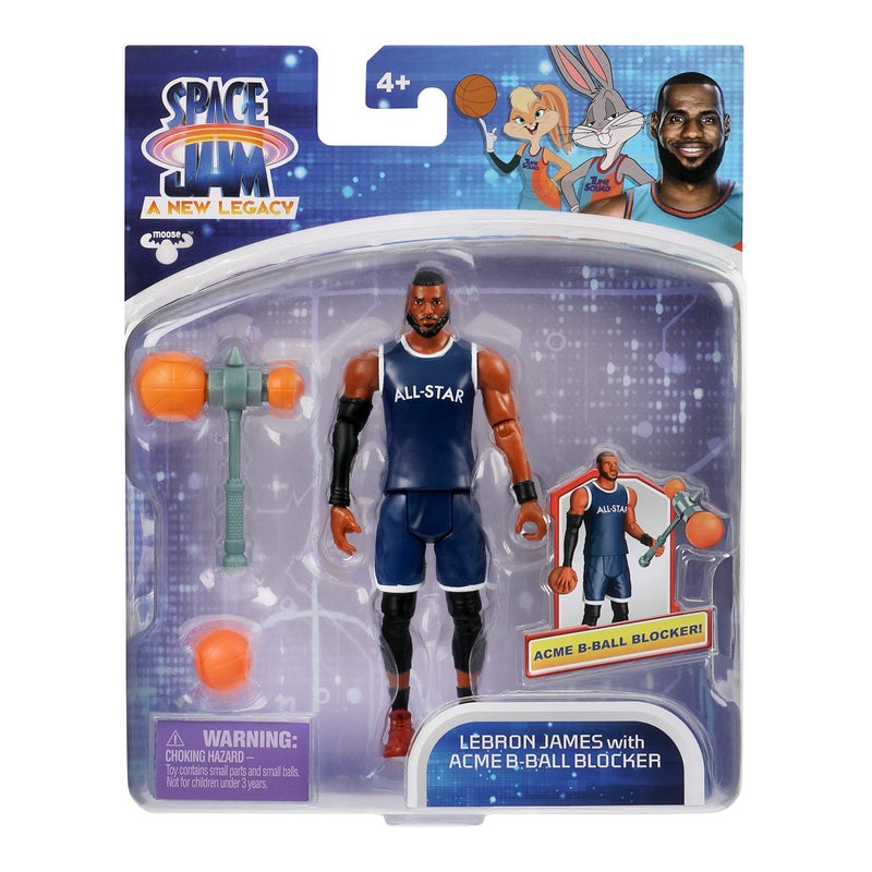 Oonies Space Jam: A New Legacy - Baller Action Figure - 5" Lebron James with Acme B-Ball Blocker - Image 2