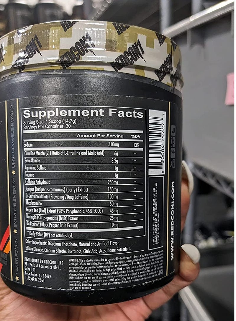 Total War Pre Workout Powder, Watermelon - Beta Alanine + Citrulline Malate Vegan & Keto Friendly- 30 Servings