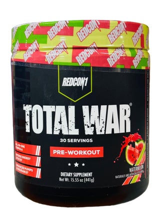 Total War Pre Workout Powder, Watermelon - Beta Alanine + Citrulline Malate Vegan & Keto Friendly- 30 Servings - pzsku/Z78169D780AD50C0C4FB9Z/45/1751093789/7828d7d3-2458-4cb0-b501-027a19d1b940