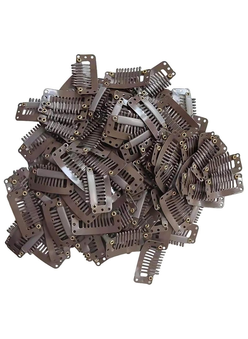 Estelle Clips For wig extension, U Shaped Snap Comb Hair Clips 9-Teeth Wig Clips with Rubber Metal Snap Combs Clips Hair Extensions Hair Accessories for Women - Image 1