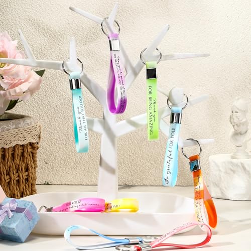 Nosiny 30 Pcs Keychain Appreciation Gift Bulk for Teacher Employee Coworker Nurse Inspirational Thank You Gift for Team Staff(Warm) - Image 5
