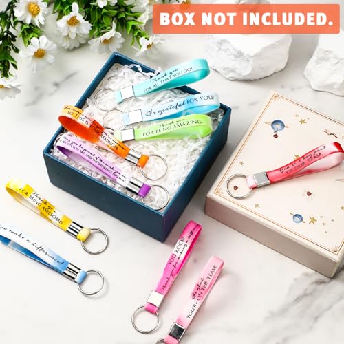 Nosiny 30 Pcs Keychain Appreciation Gift Bulk for Teacher Employee Coworker Nurse Inspirational Thank You Gift for Team Staff(Warm) - Image 4