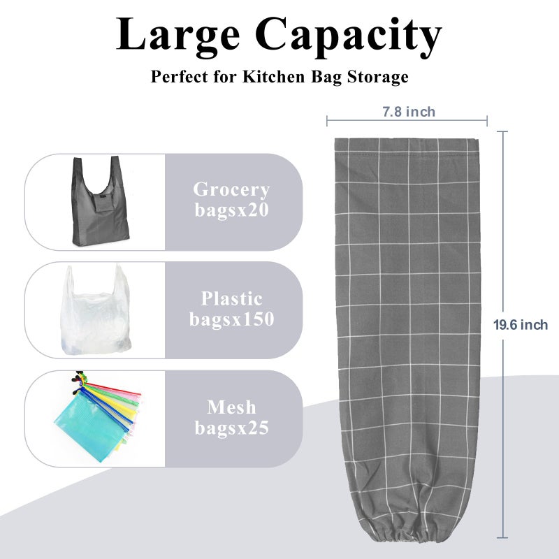 TOGETRUE Plastic Bag Holder, Wall Mount Plastic Bag Organizer Dispenser, Heavy Duty Grocery Bag Storage Holder for Home Kitchen Camper - Image 3