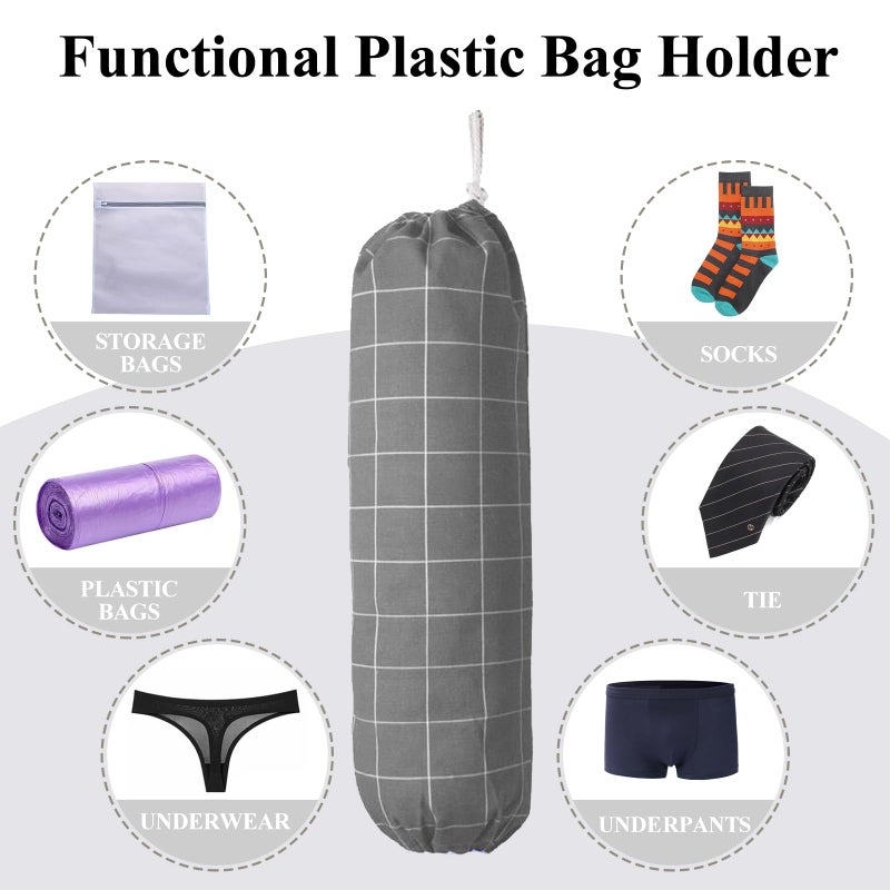 TOGETRUE Plastic Bag Holder, Wall Mount Plastic Bag Organizer Dispenser, Heavy Duty Grocery Bag Storage Holder for Home Kitchen Camper - Image 4
