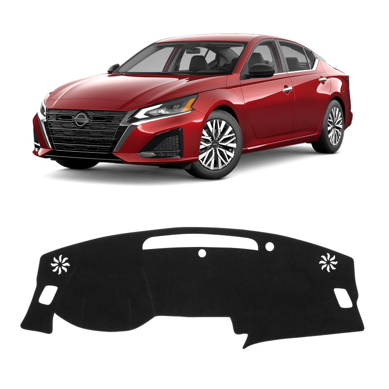 KUST Car Dash Cover for Nissan Altima 20192024 2025 2026 Without HUD Polyester Dashboard Cover NonSlip Center Console Dash Cover Interior Accessories for Nissan Altima Sunshade No Glare Black