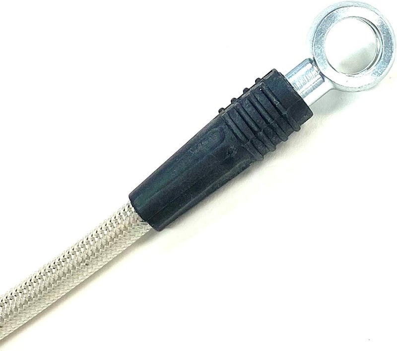 The Stop Shop Universal Braided Stainless Brake Hose - 16 Inches Long with 7/16 Inch Banjo Hole - Image 2