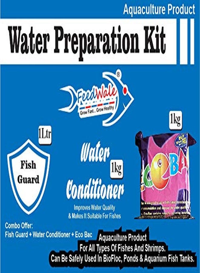FeedWale Water Preparation Kit Fish Guard + Water Conditioner + Eco-Bac - Image 1