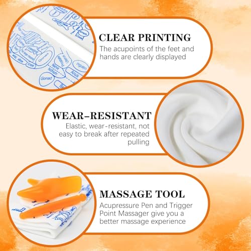 KLIFFOO Reflexology Socks With Trigger Point Massage Tool, Foot Pain Relief and Acupressure Massager for Women, Chart of Both Sole and Instep 1 Pair, Multi - Image 4