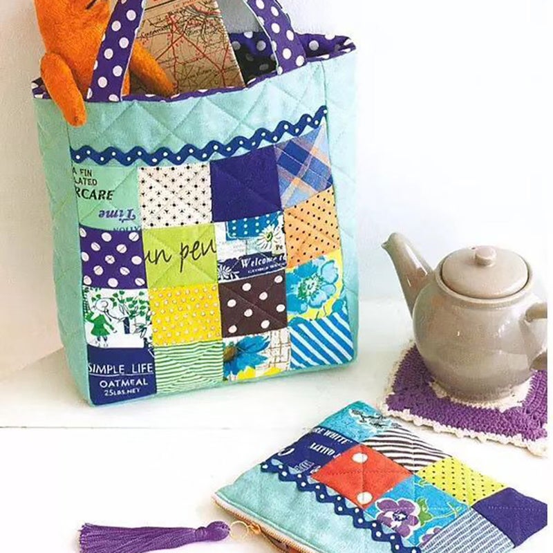 7Pcs/Set DIY Assorted Pattern Floral Printed Patchwork Cotton Fabric Cloth Sewing Quilting Cloth 250x250mm - Image 3