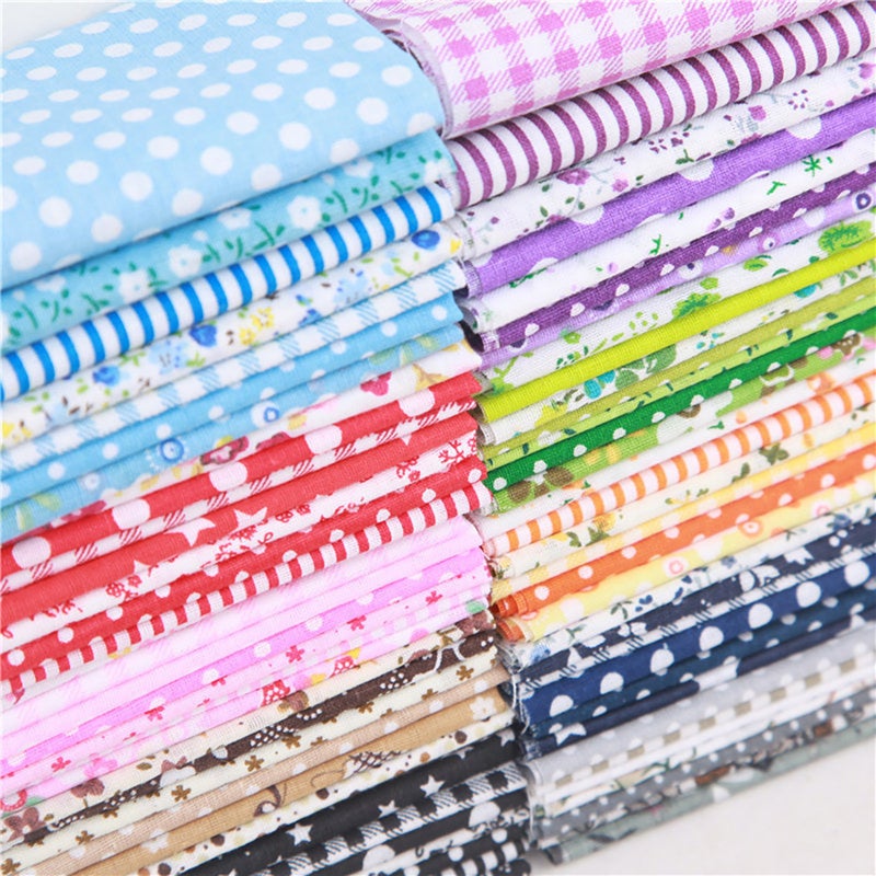 7Pcs/Set DIY Assorted Pattern Floral Printed Patchwork Cotton Fabric Cloth Sewing Quilting Cloth 250x250mm - Image 5