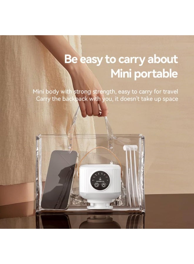 بيت الأناقة مروحة سقف بـ 4 سرعات مع جهاز تحكم عن بُعد، 4 إعدادات توقيت وإضاءة ليلية بـ 3 مستويات – استخدام مزدوج (تعليق أو وضع على الطاولة)، مروحة هادئة متأرجحة لغرف النوم والمعيشة والمكاتب (أبيض) - Image 3