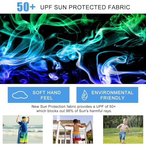 uideazone Boys Swim Trunks Size 10-12 Colorful Smoke Printed Grpahic Swim Shorts Bathing Suits for Kids Quick Dry Sun Protection Beach Board Shorts Swimwear - Image 5