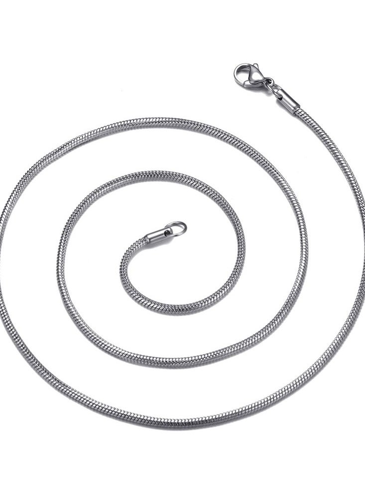 Premium Stainless Steel Vertical Bar Pendant with Snake Chain - Modern Minimalist Men's Necklace  - Image 4