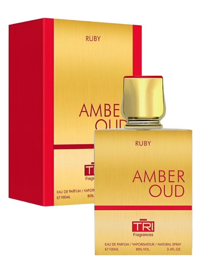 عطور TRI 3 قطع عطر عنبر عود روبي للجنسين 100 مل - Image 2