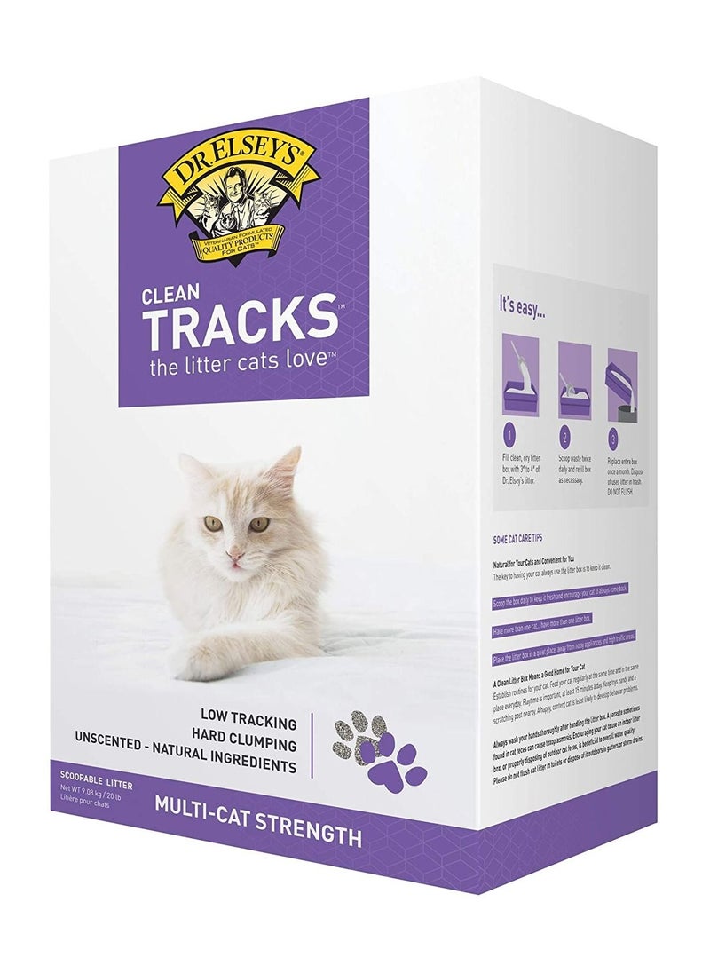 Dr. Elsey's - Clean Tracks Unscented Hard Clumping Cat Litter 9.08kg - Image 1