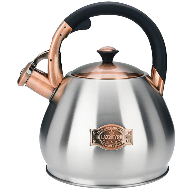 Lazneyru Tea Kettle Stovetop Whistling Kettle Teapot, 3Quart Tea Pot Stainless Steel Teakettle for Stove Top with Heat Proof Ergonomic Handle - Image 1
