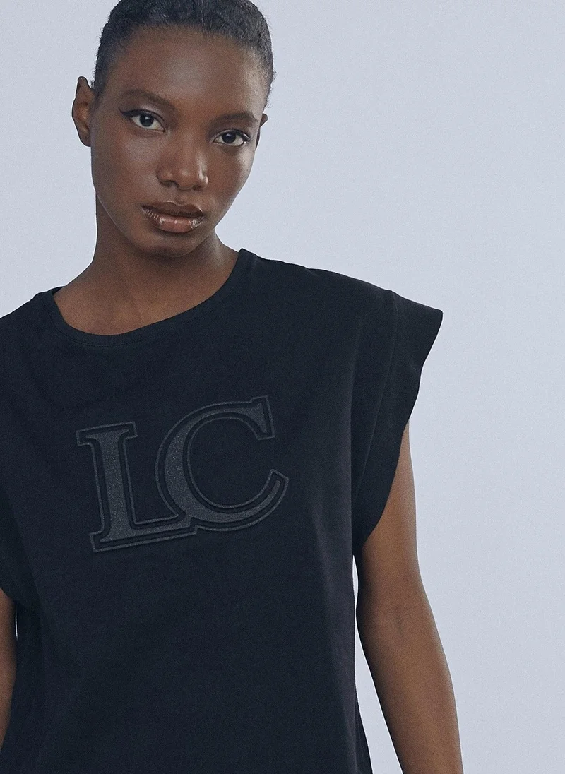 Lola Casademunt Short sleeve T-shirt with Lola glitter detail