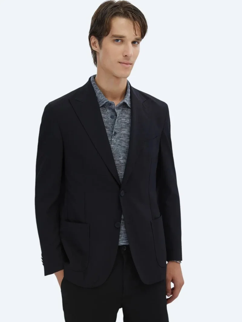 كيب جاكيت أسود عصري