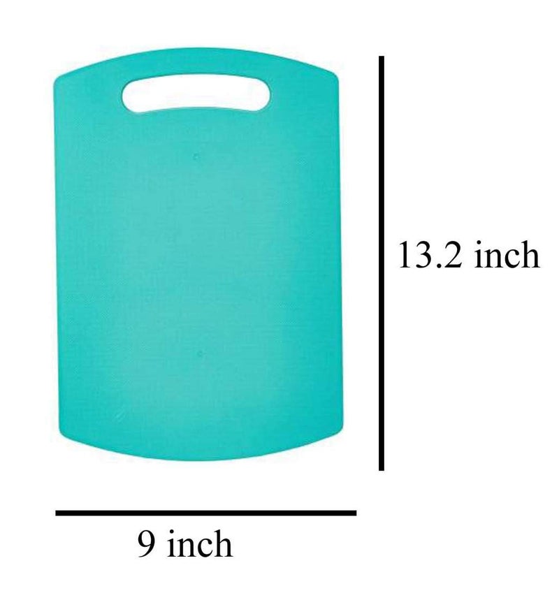Kitchwish Kitchen Chopping Cutting Board with Handle Square Fruit Vegetable Cutting Board Plastic Cutting Board Pack of 2 Green - Image 3