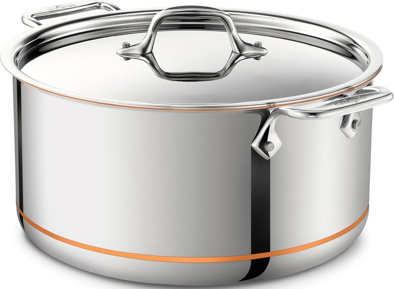 All-Clad Copper Core 5-Ply Stainless Steel Stockpot 8 Quart Induction Oven Broiler Safe 600F Pots and Pans, Cookware Silver - Image 3