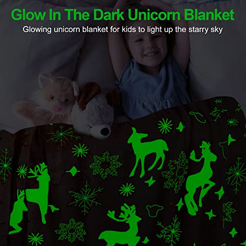 TEHALK Glow in the Dark Blanket Dinosaur Blanket for Boys Girls Toddler Blankets for Boys Cute Soft Throw Blankets for Kids Personalized Baby Blankets for Boys Unique Dinosaur Gifts 40"x60" - Image 2