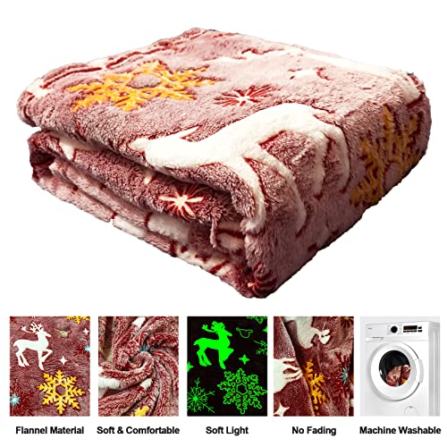TEHALK Glow in the Dark Blanket Dinosaur Blanket for Boys Girls Toddler Blankets for Boys Cute Soft Throw Blankets for Kids Personalized Baby Blankets for Boys Unique Dinosaur Gifts 40"x60" - Image 5