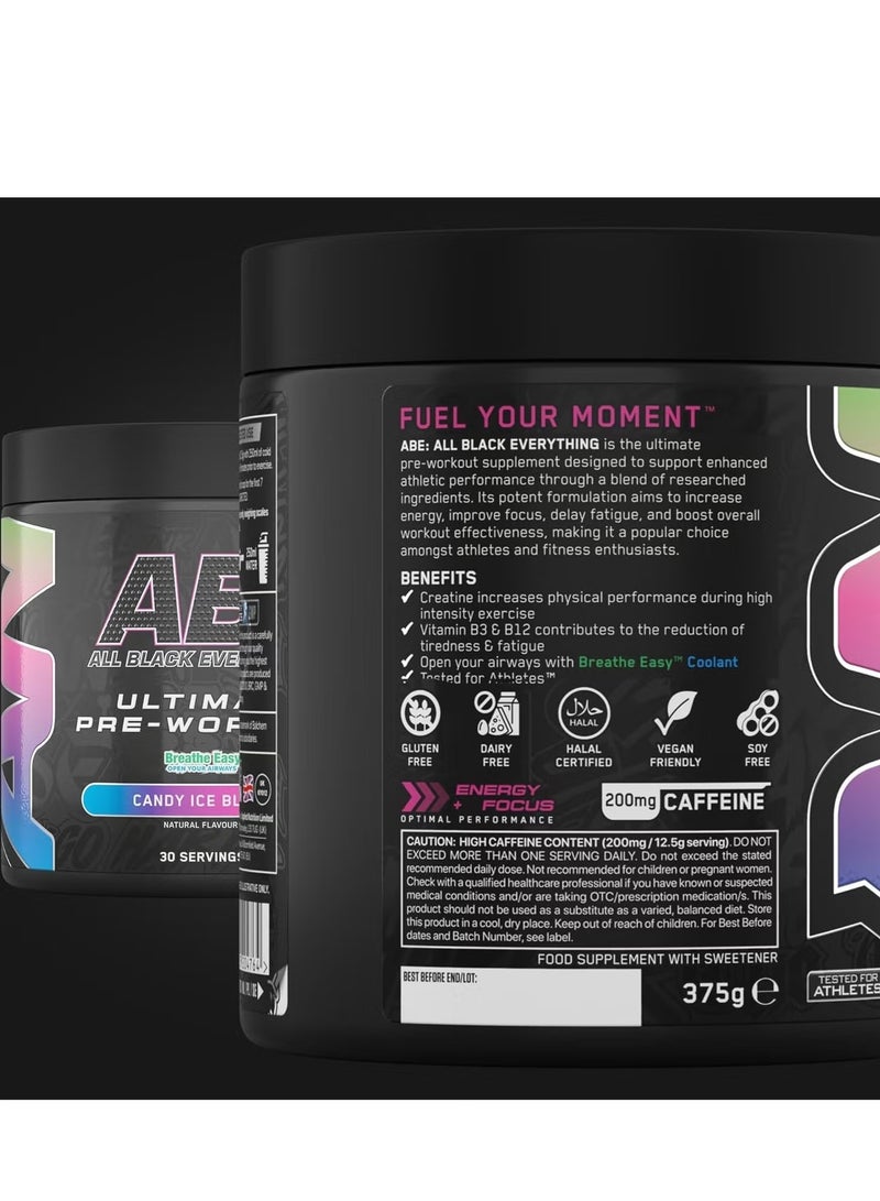 Abe Ultimate Pre Workout Candy Ice Blast 30 Servings to Boost Performance - Image 4