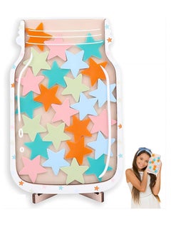 Stars Reward Jar for Kids, star Jar Reward System, Incentive Jar for Classroom, Magnetic Class Chore Bulletin Board Behavior Jar Classroom Management Tool (Magnets Included)