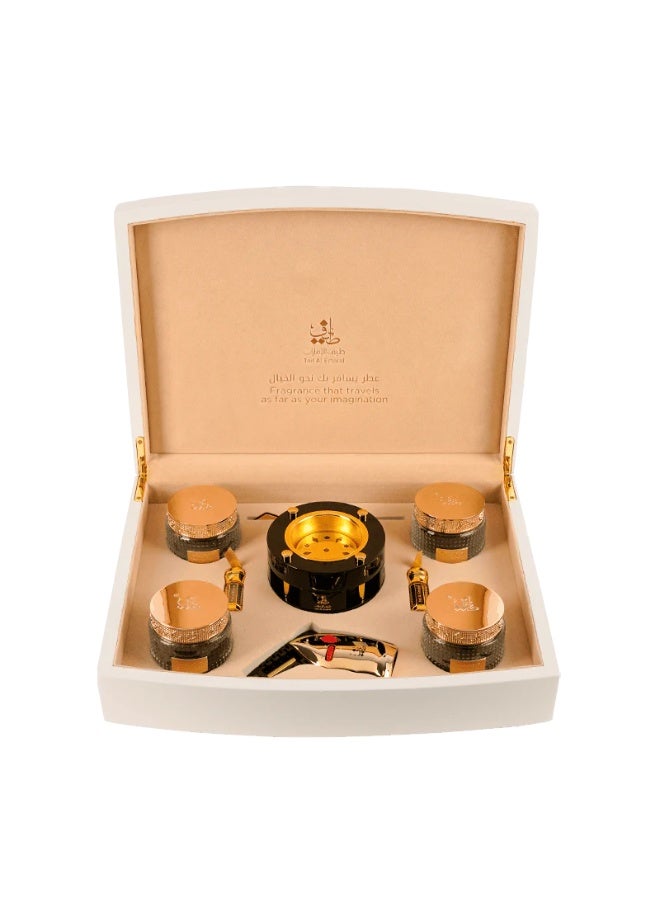 Taif Al Emarat Al Majlis Small Collection – Luxury Bakhour, Oud Oils, Incense Burner & Torch Lighter Gift Set - Image 1