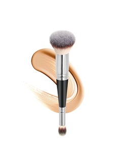 KASTWAVE 2Pcs Makeup Brushes Dual-ended Foundation Brush Concealer Perfect Any Look Premium Luxe Hair Rounded Taperd Flawless Ideal for Liquid Cream Powder Blending Buffing  - Image 1