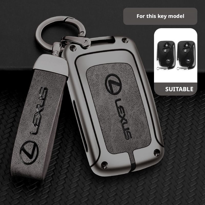 Grey Metal Alloy Key Shell Case for Lexus LX570 GX460 RX LX GS - Image 2
