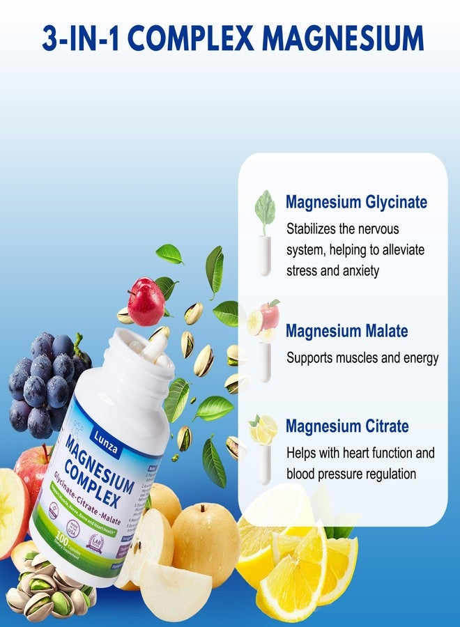 Jkrova Reacted Magnesium & Potassium - High Absorption Magnesium Supplement with Magnesium Citrate, Glycinate, Malate - Supports Sleep, Muscles, Heart Health - 100 Capsules - Image 2