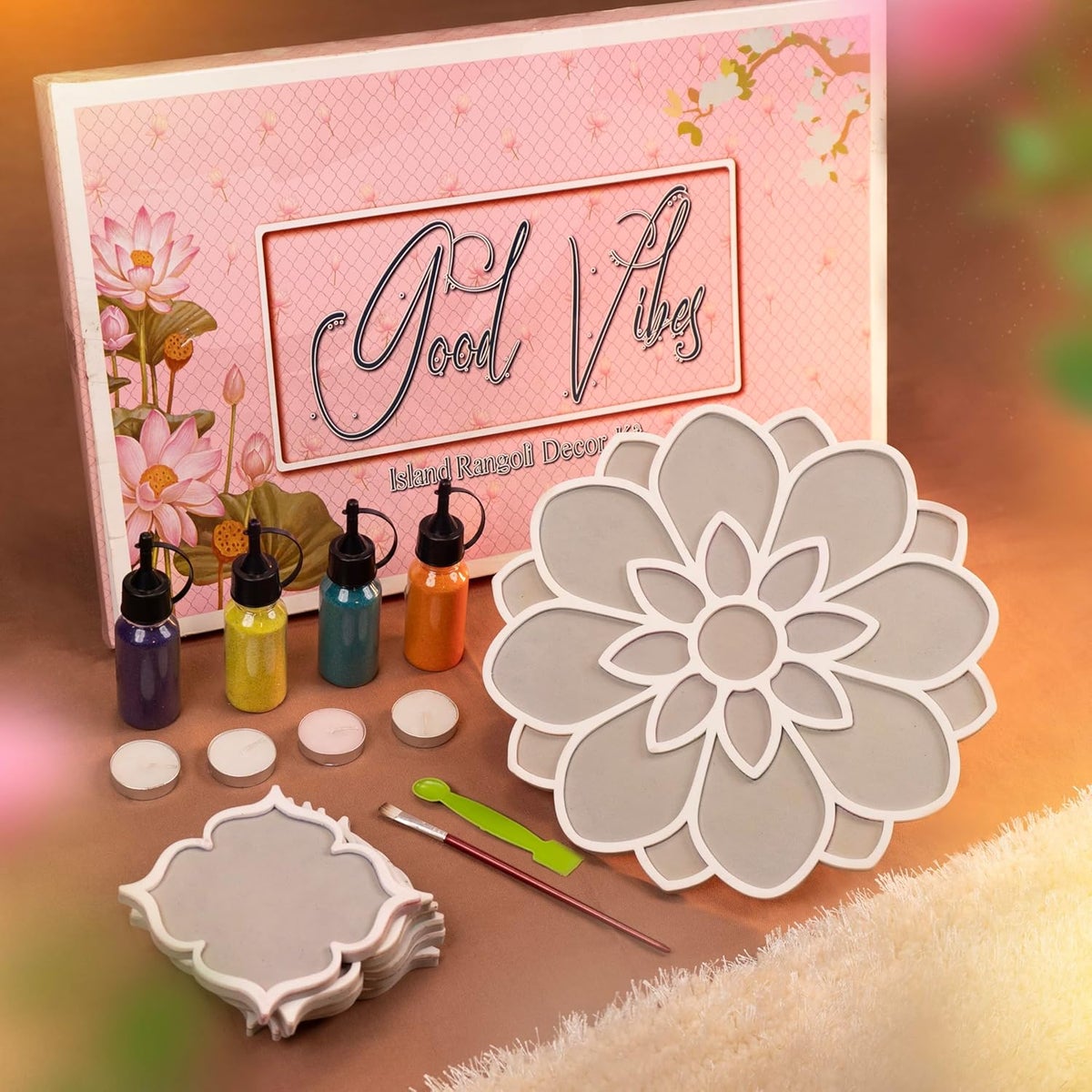 تسوق DECODESK وDecodesk Island Rangoli Good Vibes Gifting Box Island ...