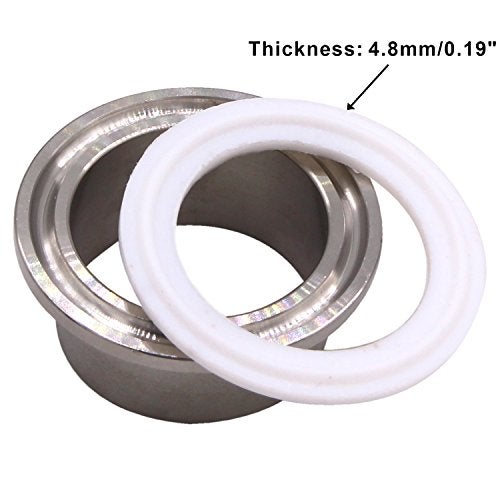 DERNORD PTFE (Teflon) Tri-Clamp Gasket O-Ring - 1.5 Inch Style Fits OD 50.5MM Sanitary Pipe Weld Ferrule (Pack of 20) - Image 3