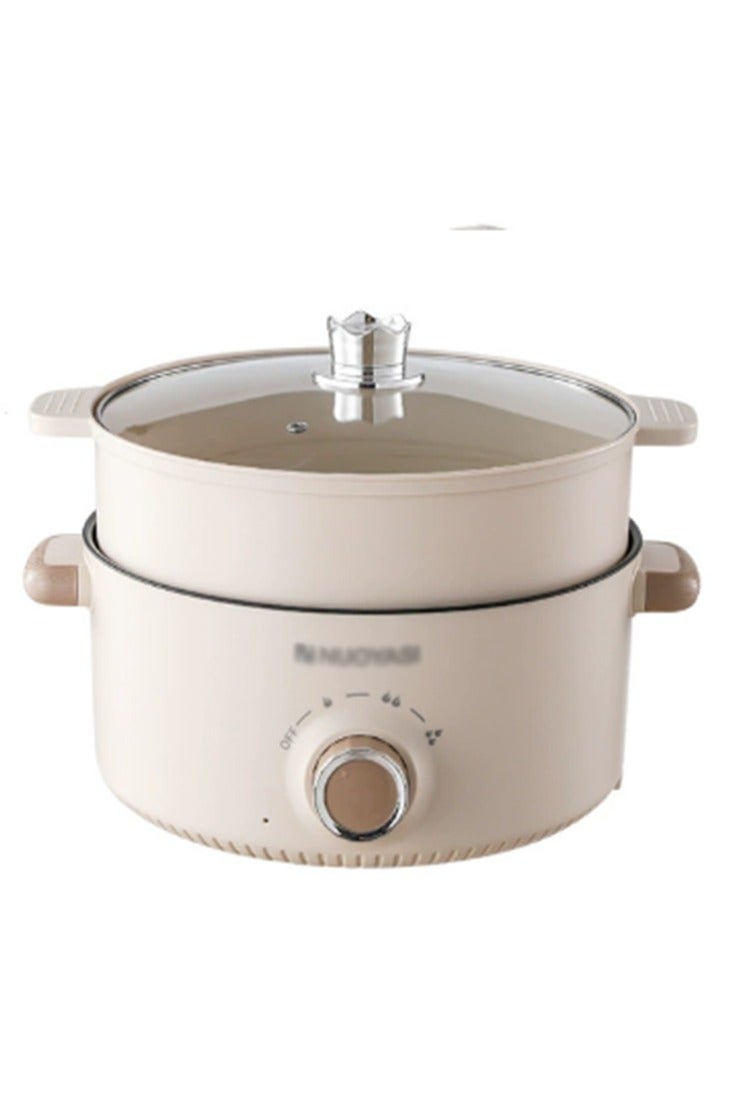 Arabest Household electric cooking pot for 1-2 people, multifunctional electric frying pan, electric hot pot, large capacity electric steaming and cooking integrated pot, with three adjustable levels - Image 1
