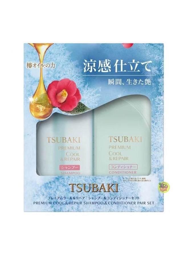 تسوكابي شامبو منعش قسط Tsubaki 490ml & كونديتون 490ml مجموعة ( طبعة محدودة ) ، 2 حزمة - Image 2