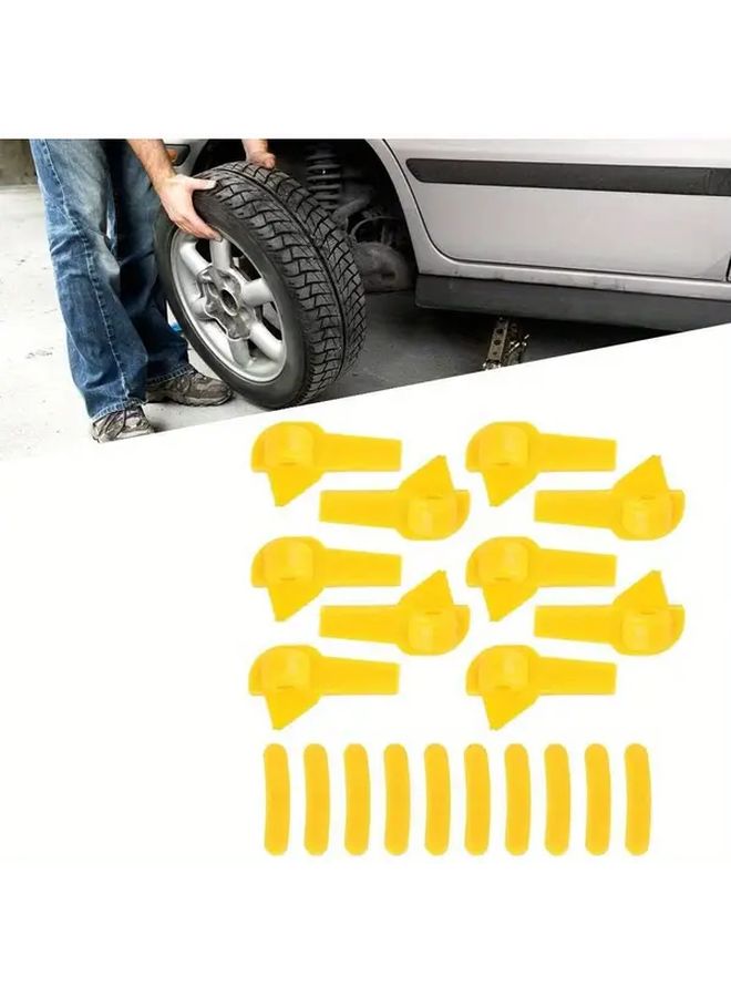 ABS Tire Removal Heads Set 20pcs Wheel Rim Saver And Bead Breaker Kit For Duck Insertion With Installation Removable Tips Wheel Maintenance Tire Changing Tools Easy Installation Compact Tool Set Reliable Performance Precision Tools Rim Saver Tool For Offroad Drivers Auto Enthusiasts - Image 2
